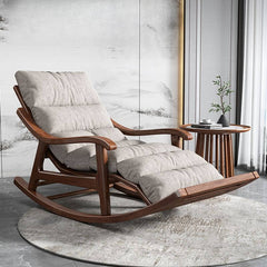 Indoor rocking armchair in coffee color