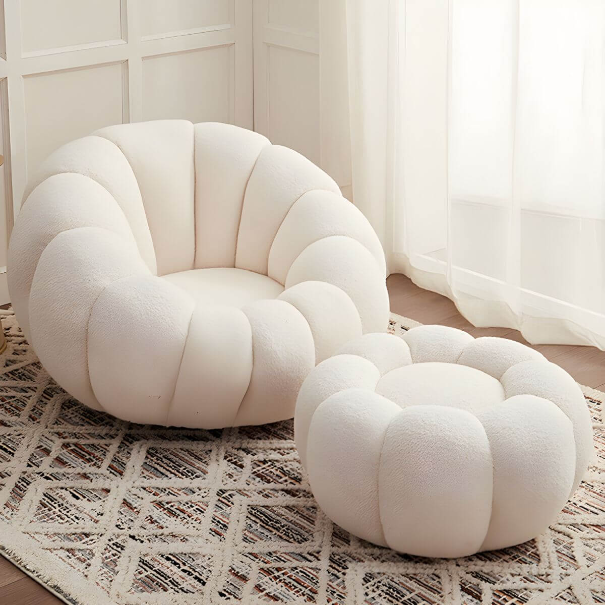 Contemporary Papasan Chair front view