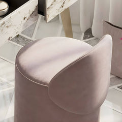 Top view of the contemporary pink swivel stool