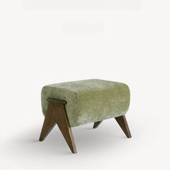 Durable wood frame footstool