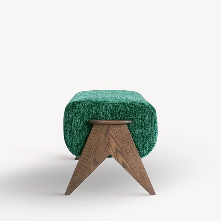 Cozy living room footstool