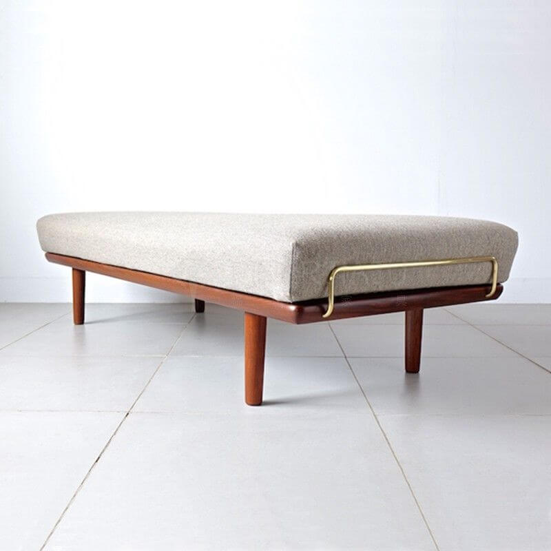 Beige rectangular ottoman in modern living room Hauptbild