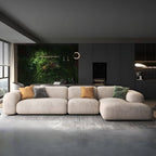Contemporary grey upholstered sofa