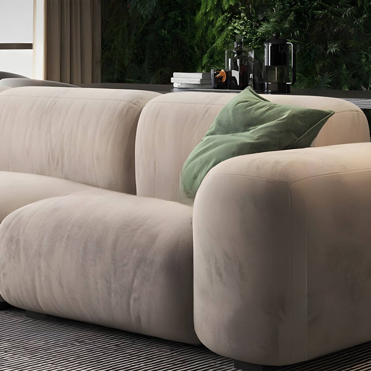 Living room centerpiece upholstered sofa