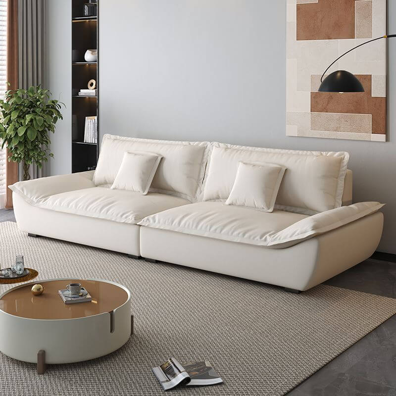 easy maintenance white sofa
