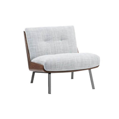 Beige Accent Chair with Armrests