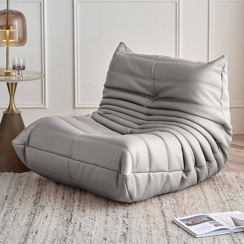 Sillón de Acento Contemporáneo de Color Sólido con Respaldo Acolchado en Magenta/Verde/Granate Imagen secundaria del producto