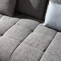 Modern floor sofa with cuddler pillow