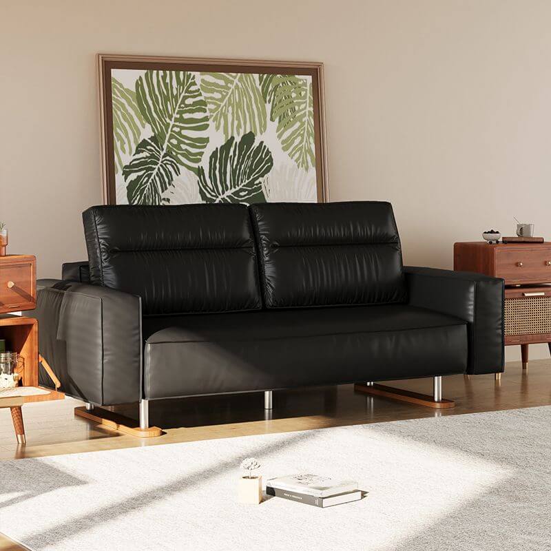 Mocha biscuit back sofa in modern living room