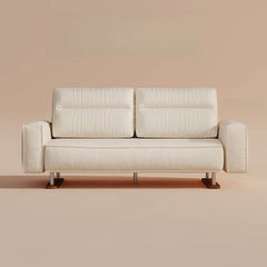 Off-white square arm sofa with two seats