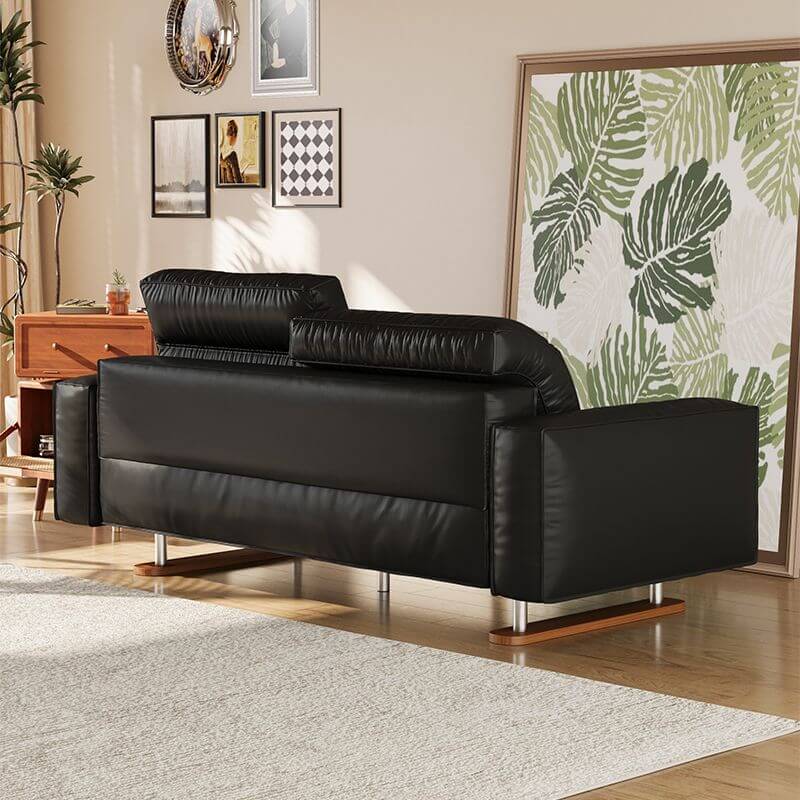 Off-white square arm sofa with two seats