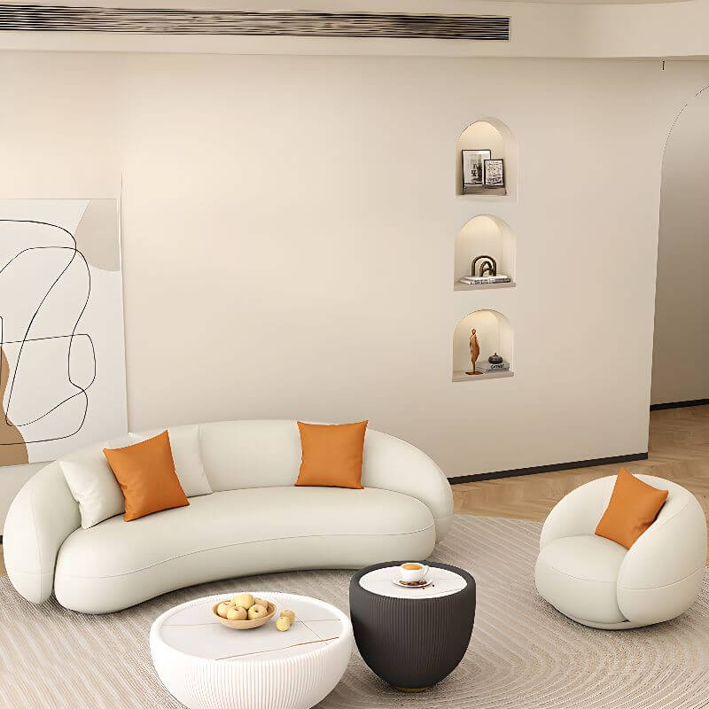 contemporary grey floor sofa メイン画像