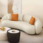 jade green loveseat in living room