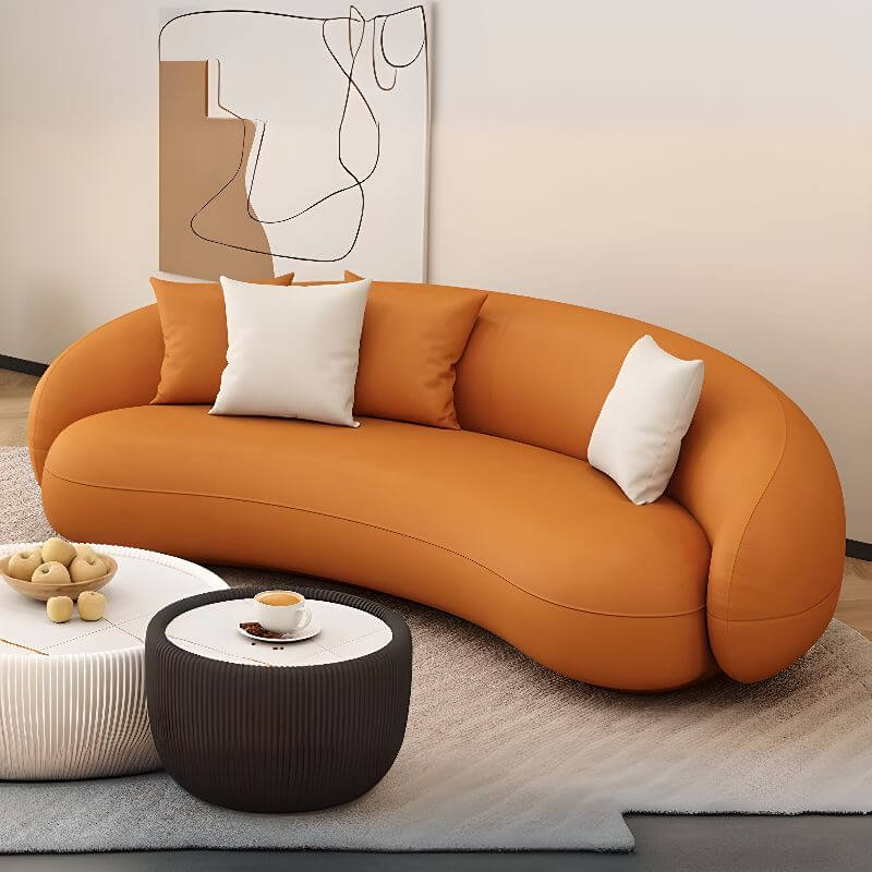 vibrant citrus color sofa