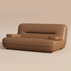 Mocha loveseat with modern design