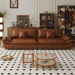 Contemporary Floor Sofa in Mocha