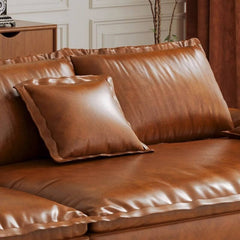 Cushion Back Sofa with Two Pillows