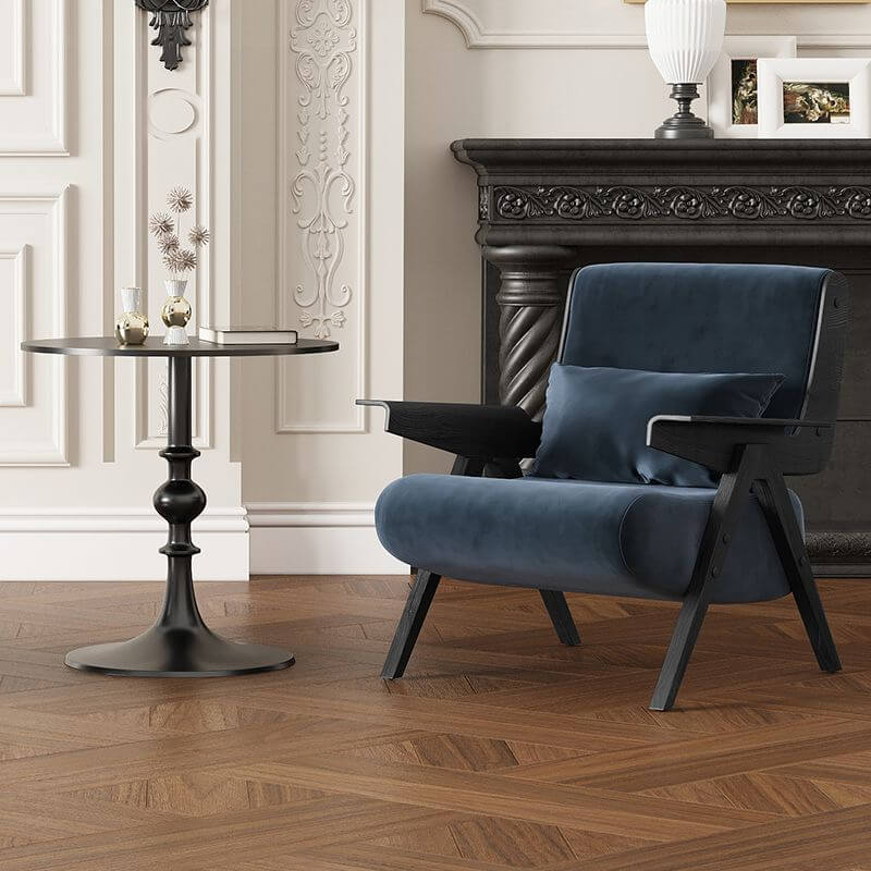 Contemporary Solid Color Lounge Chair with Pillow Back and Arms, Includes Pillow Secondary image