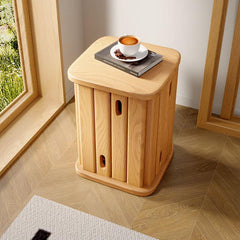 Natural finish wooden stool