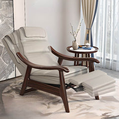 Contemporary Solid Color Recliner Armchair in Light Gray