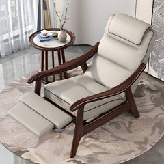 Contemporary Solid Color Recliner Armchair in Beige