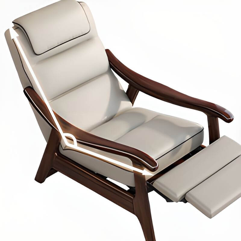 Durable timber frame of recliner armchair