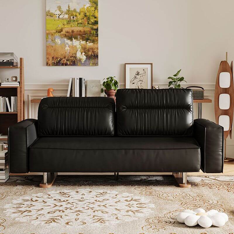 Mocha sleeper sofa in living room