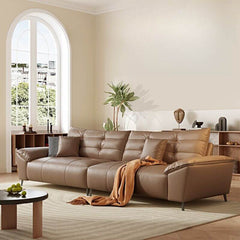 mocha contemporary sofa front view