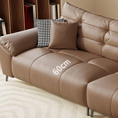 mocha sofa side view