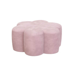 Ivory ottoman with a sponge cushion