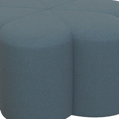 Contemporary upholstered ottoman with unique design