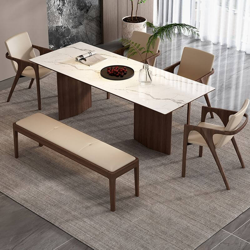 Banc de salon rembourré contemporain de couleur unie Image secondaire du produit