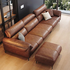 Water-resistant sofa with wide pillow back