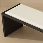 Contemporary solid wood shoe bench in red