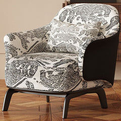 Modern seating with floral pattern