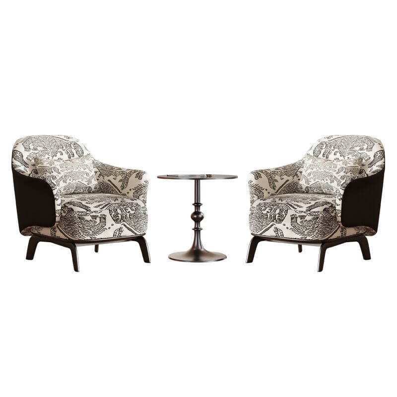 Striped pattern arm chair for living room