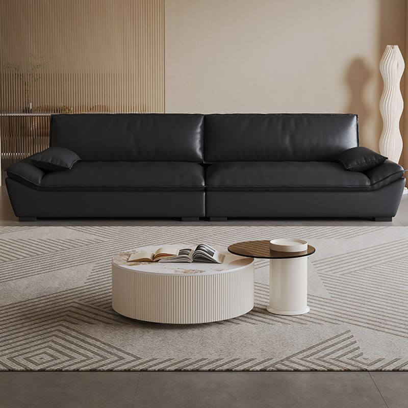 Modern sofa with pillow top arms