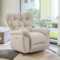 Recliner with solid color pattern