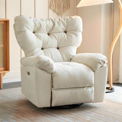 Modern swivel recliner with rocking base