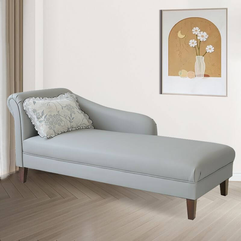 Compact small chaise lounge in a minimalist bedroom Main image