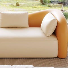 Comfortable chaise lounge in minimalist decor