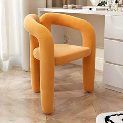 Off-white vanity stool with elegant design