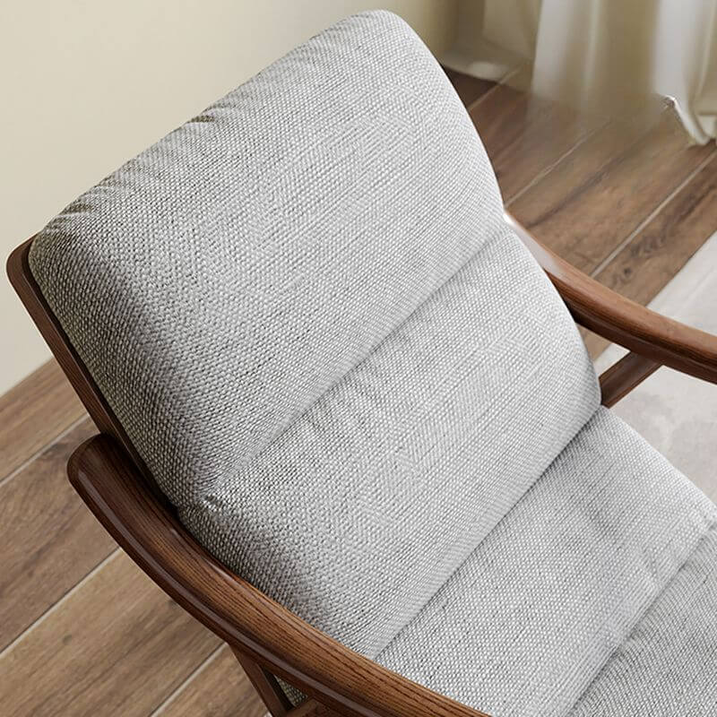Contemporary Upholstered Rocking Armchair with Padded Track Arm Secondary image
