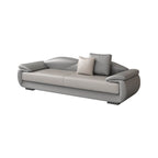 Contemporary shoe bench in dark grey and light grey