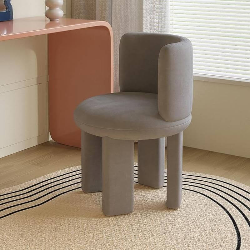 Contemporary Upholstered Utility Stool in black