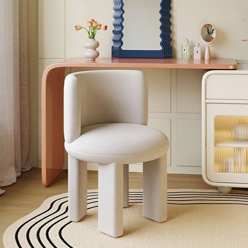 Contemporary Utility Stool with curved back