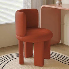 Red upholstered stool for modern decor