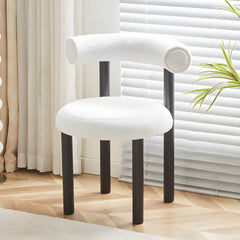 Contemporary Vanity Stool with Back