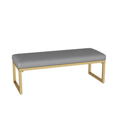 Orange modern standard ottoman with gold legs