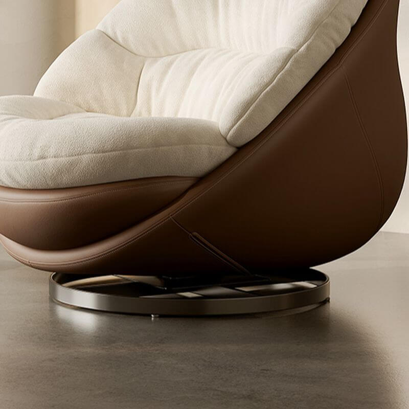 Chic white accent chair from different angles